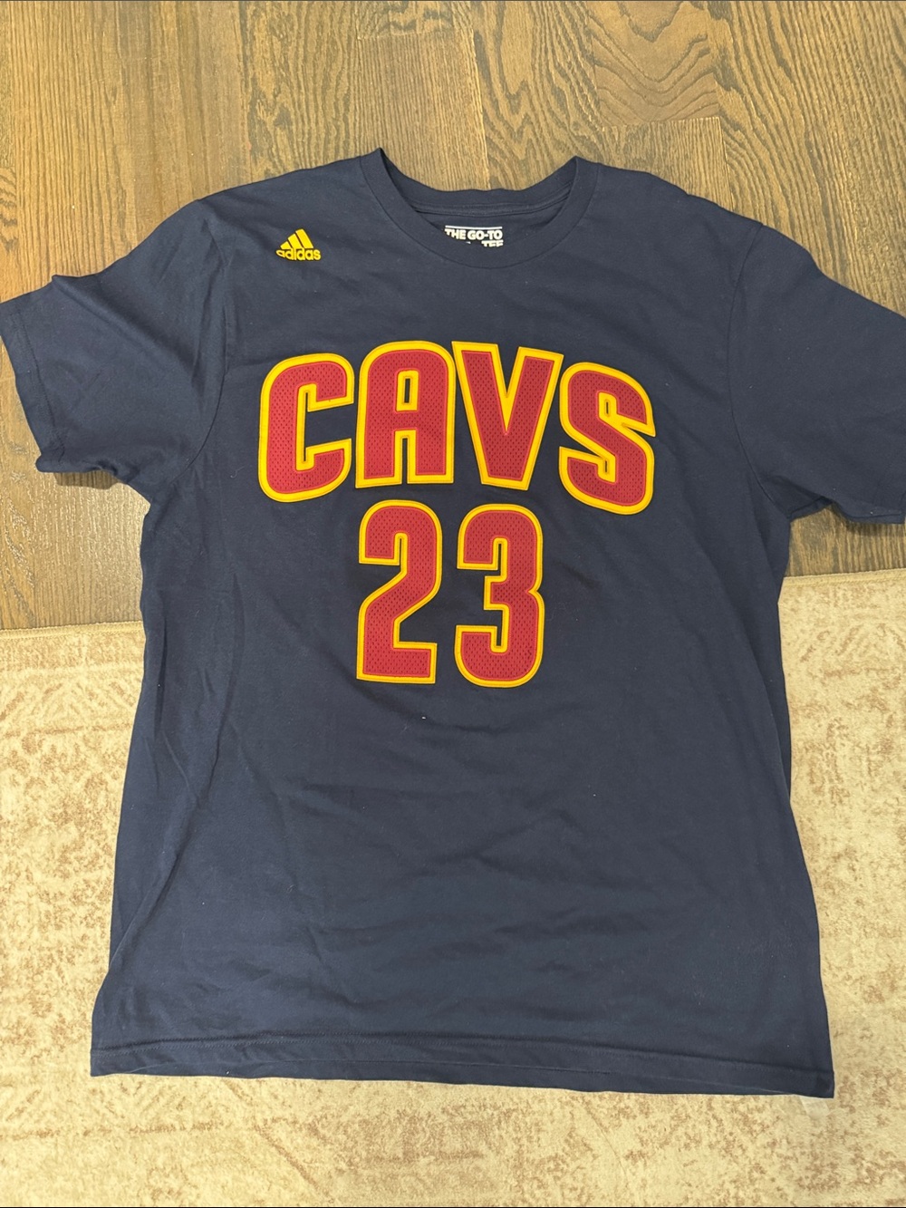 adidas Navy CAVS 23 Graphic Tee LeBron James